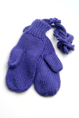 Baby gloves on white background
