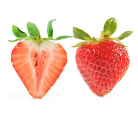 Strawberry on white backround