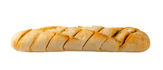 Baguette with garlic butter and aromatic herbs