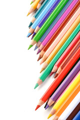 Rainbow colored pencils - close-up