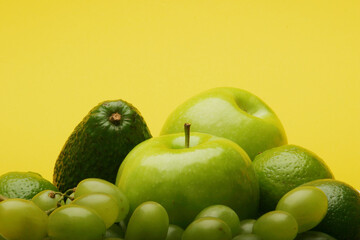 Compsition of mixed fruits - close up
