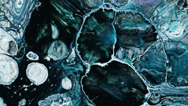 Abstract Colorful Paint Ink Liquid Explode Diffusion Blast Movement.