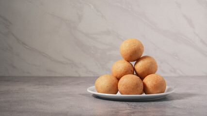 Colombian Christmas buñuelos typical Latin American traditional food for Christmas dinner