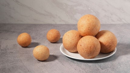 Colombian Christmas buñuelos typical Latin American traditional food for Christmas dinner