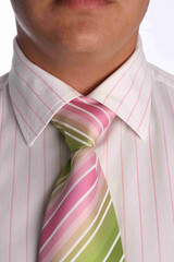 Close  up of pink tie