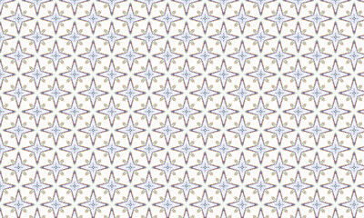 seamless pattern with blue and white flowers