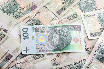 Fototapeta na wymiar Polish money - zloty isolated on white background