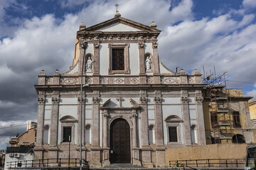 Church Our Lady of Remedies (Chiesa della Madonna dei Rimedi) and Carmelite convent built in 1610 - 1625. Piazza dell’Indipendenza, Palermo, Sicily, Italy.