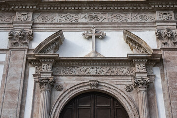 Church Our Lady of Remedies (Chiesa della Madonna dei Rimedi) and Carmelite convent built in 1610 - 1625. Piazza dell’Indipendenza, Palermo, Sicily, Italy.