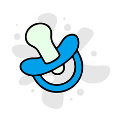 Pacifier icon. Outline pacifier vector icon for web design isolated