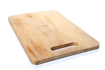 Breadboard on white background - close-up