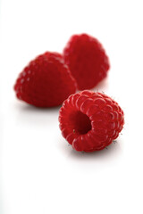 Raspberries backbround - close-up