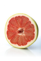 Grapefruit on white background - close-up