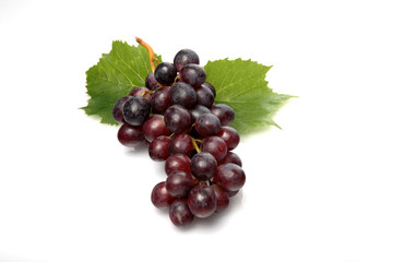 Grapes on white background - close-up
