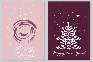 
Set of festive abstract cards, banners with the inscription. Vector illustration in a flat style.
