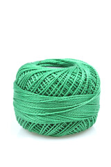 Ball of string on white background