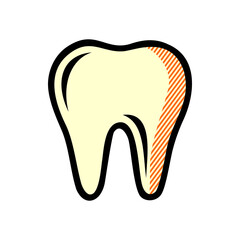 tooth icon isolated on white background from dental collection.
