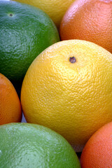 Grapefruits background - close-up