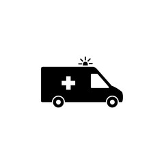 Ambulance icon vector. ambulance truck icon vector. ambulance car