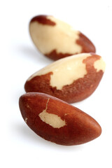 Brazilian nut on white background