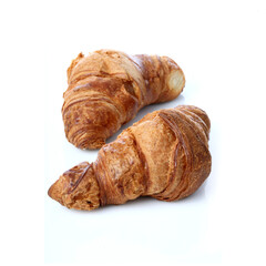 Crossiant on white background - close-up