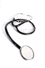 Fototapeta premium Stethoscope on white background - close-up