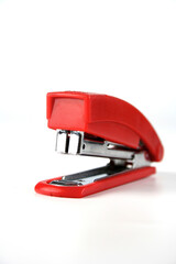 Stapler on white background