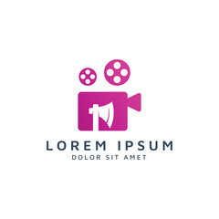 movie and ax negative space logo design