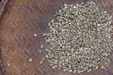 Raw coffee beans