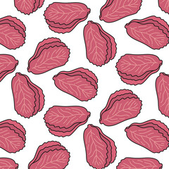 kimchi, korean dish doodle pattern, vector color illustration