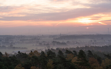 sunset in the mountains