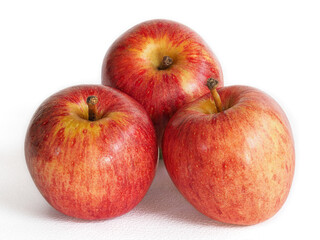 Fototapeta na wymiar Photograph of three red apples