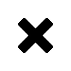 Close vector icon. Delete icon vector. cross sign