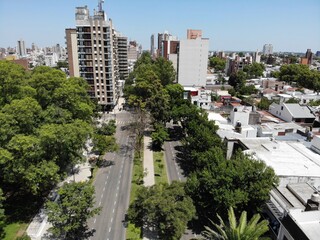 Obraz na płótnie Canvas Toma central del boulevard de la ciudad de Santa Fe Argentina created by dji camera
