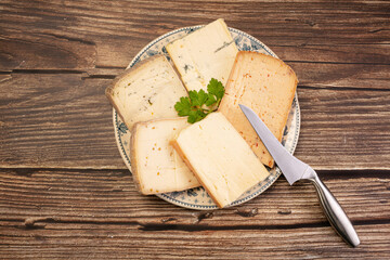 Raclette cheese platter