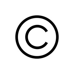 Fototapeta premium Copyright icon vector. copyright symbols