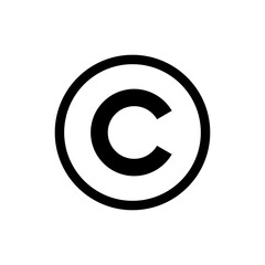 Copyright icon vector. copyright symbols
