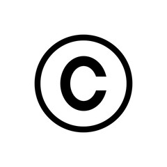 Obraz premium Copyright icon vector. copyright symbols