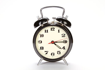 Alarm clock on a white background