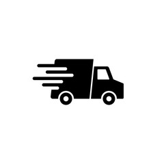 Fast shipping delivery truck icon vector. Delivery truck icon. fast delivery icon