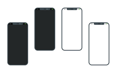 Smartphone icon on white background vector illustration. Flat Icon Mobile Phone, Handphone, Mobile phone with white background .