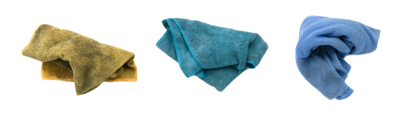 Dirty rag isolated on white background.