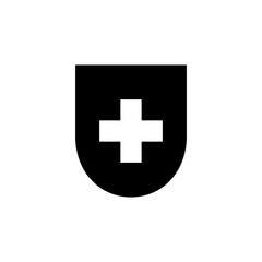 Health insurance icon vector. Insurance health document icon