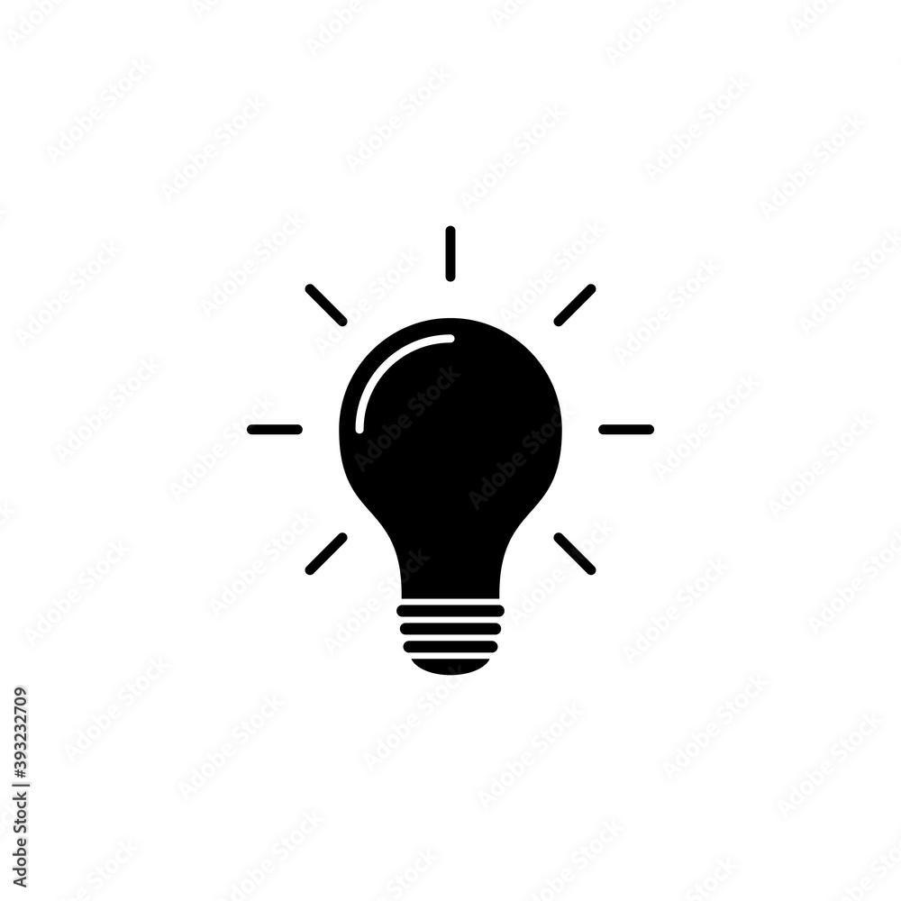 Wall mural lamp icon vector. Light bulb icon vector. idea symbol