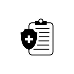 Fototapeta premium Medical insurance icon vector. health insurance icon