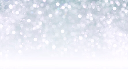 Obraz premium Winter silver blurred bokeh background, Christmas