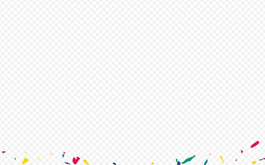 Orange Particles Top Transparent Background. 