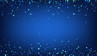 Blue Confetti Effect Blue Vector Background. 