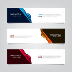 Vector abstract geometric banner design. Banner background. Modern web template