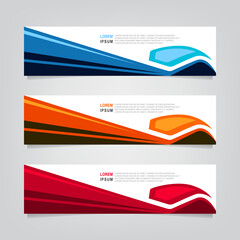 Fototapeta premium Vector abstract geometric banner design. Banner background. Modern web template